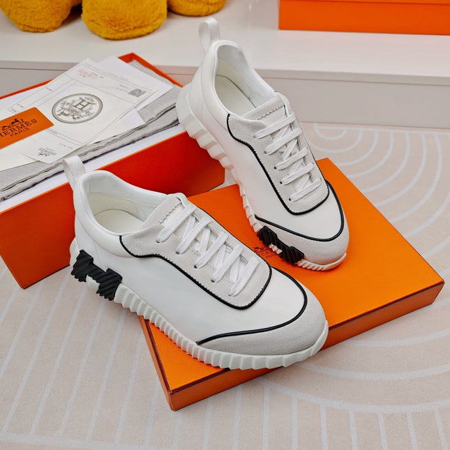 BOUNCING SNEAKERS WHITE CALFSKIN STYLIZED