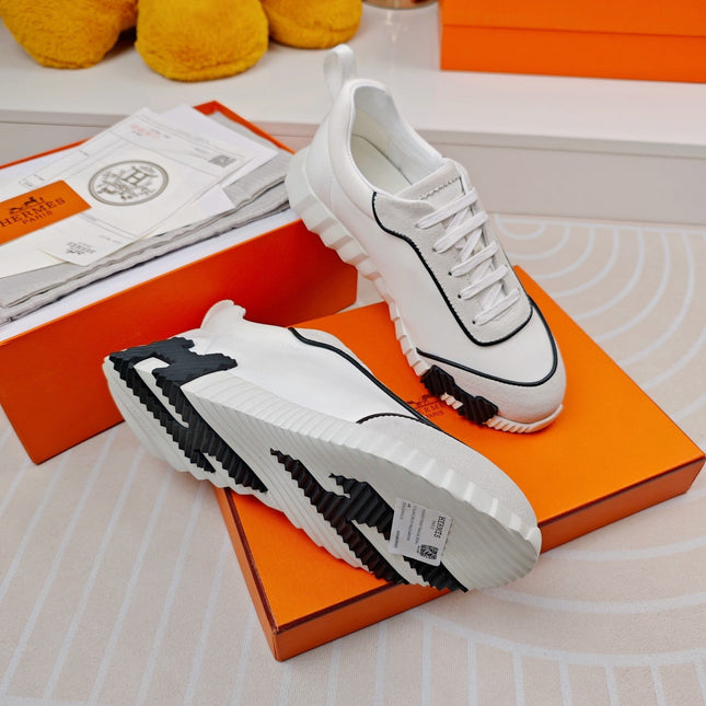 BOUNCING SNEAKERS WHITE CALFSKIN STYLIZED