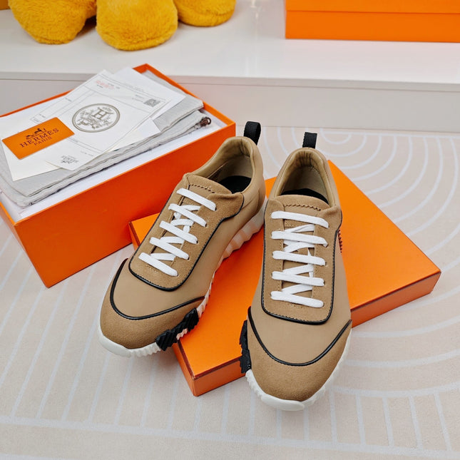 BOUNCING SNEAKERS BROWN CALFSKIN STYLIZED