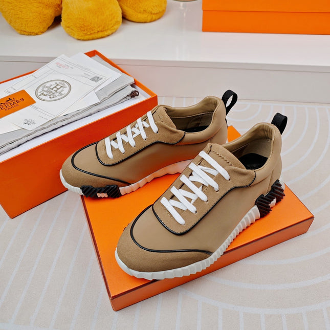 BOUNCING SNEAKERS BROWN CALFSKIN STYLIZED
