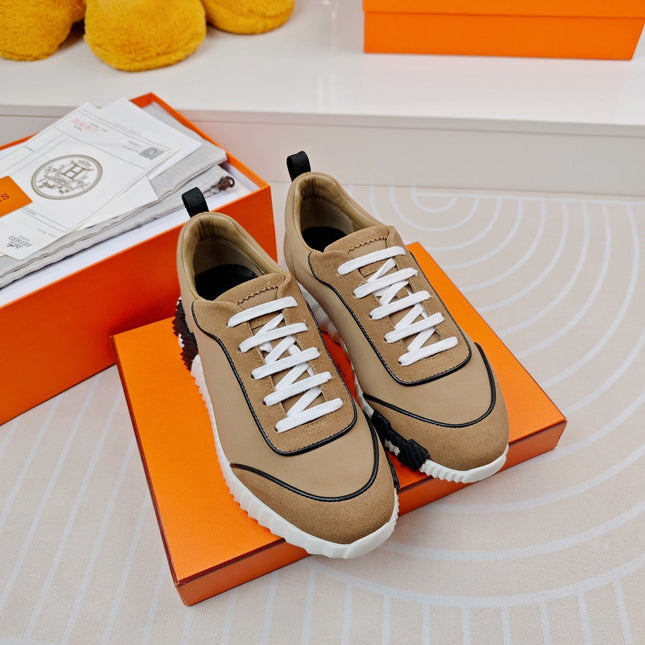 BOUNCING SNEAKERS BROWN CALFSKIN STYLIZED