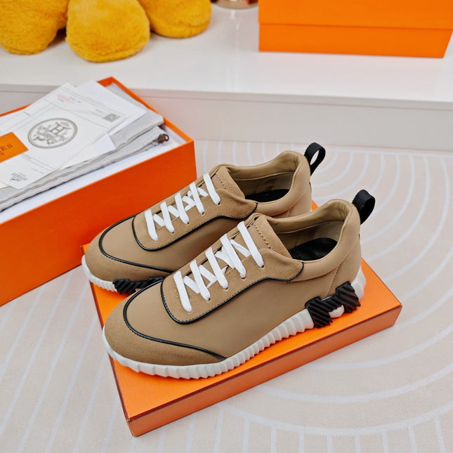 BOUNCING SNEAKERS BROWN CALFSKIN STYLIZED