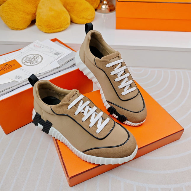 BOUNCING SNEAKERS BROWN CALFSKIN STYLIZED