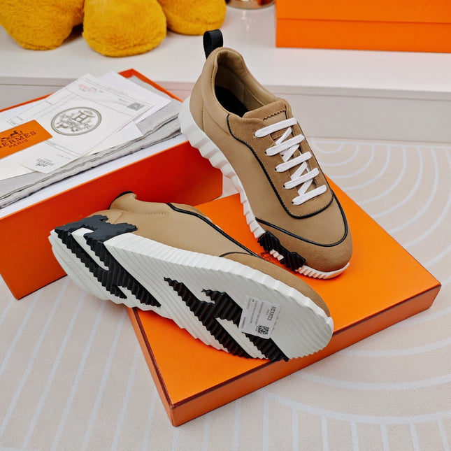 BOUNCING SNEAKERS BROWN CALFSKIN STYLIZED