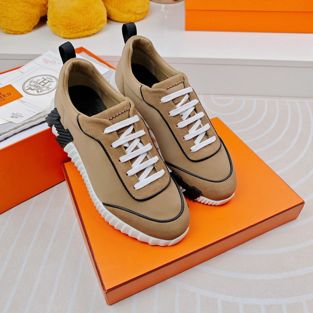 BOUNCING SNEAKERS BROWN CALFSKIN STYLIZED
