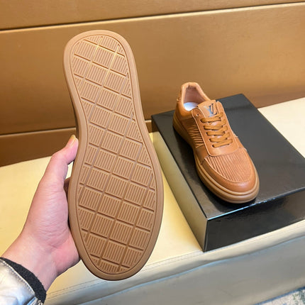 LV SNEAKERS IN RUSSET BROWN CALFSKIN AND SUEDE