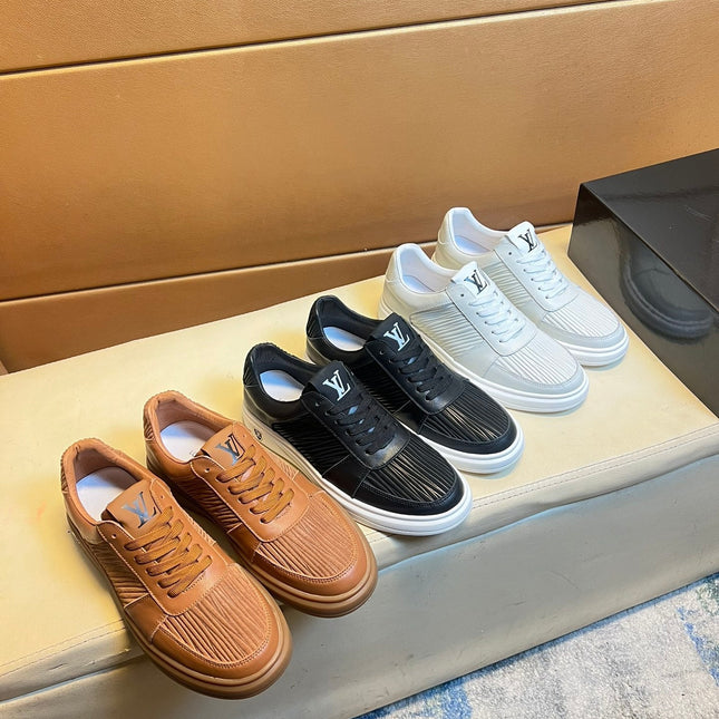 LV SNEAKERS IN BLACK CALFSKIN AND SUEDE
