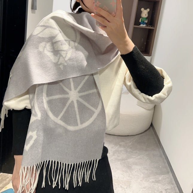 CASAQUE PORTE-CLEFS MUFFLER 180 CM LIGHT GRAY CASHMERE