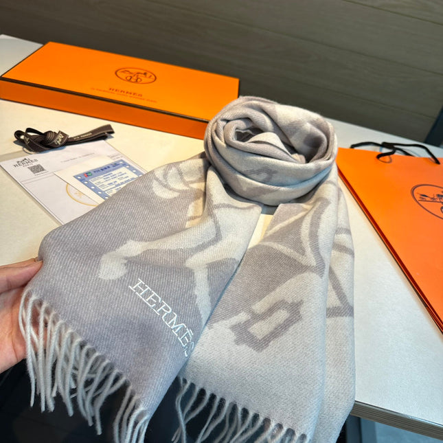 CASAQUE PORTE-CLEFS MUFFLER 180 CM LIGHT GRAY CASHMERE