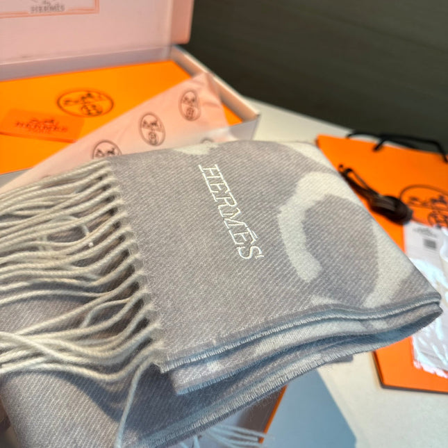 CASAQUE PORTE-CLEFS MUFFLER 180 CM LIGHT GRAY CASHMERE