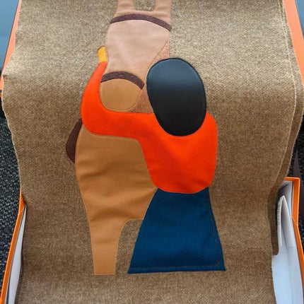 HORSE HUG SCARF 200 CM IN MEDIUM BROWN CASHMERE 394476