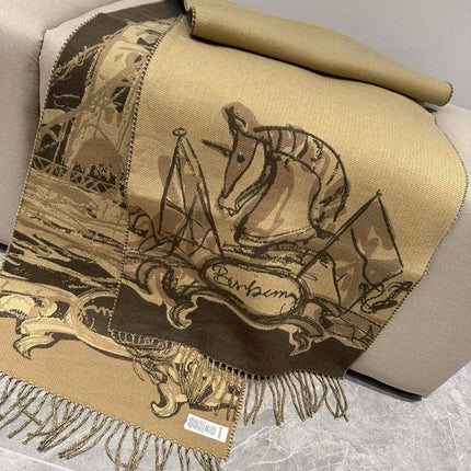 TOWER BRIDGE CASHMERE 210 CM SCARF SAND BROWN 410075