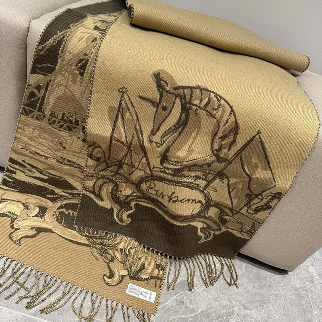 TOWER BRIDGE CASHMERE 210 CM SCARF SAND BROWN 410075