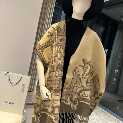 TOWER BRIDGE CASHMERE 210 CM SCARF SAND BROWN 410075