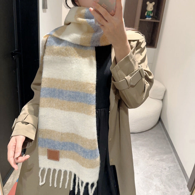 SCARF IN COLORFUL WOOL AND MOHAIR 415217