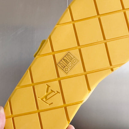 LV VENICE MULE SLIDE SANDALS MONOGRAM LEMON YELLOW