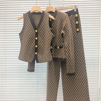 BALMAIN TOP AND STRAIGHT-LEG PANTS SET 24233 STYLE 2