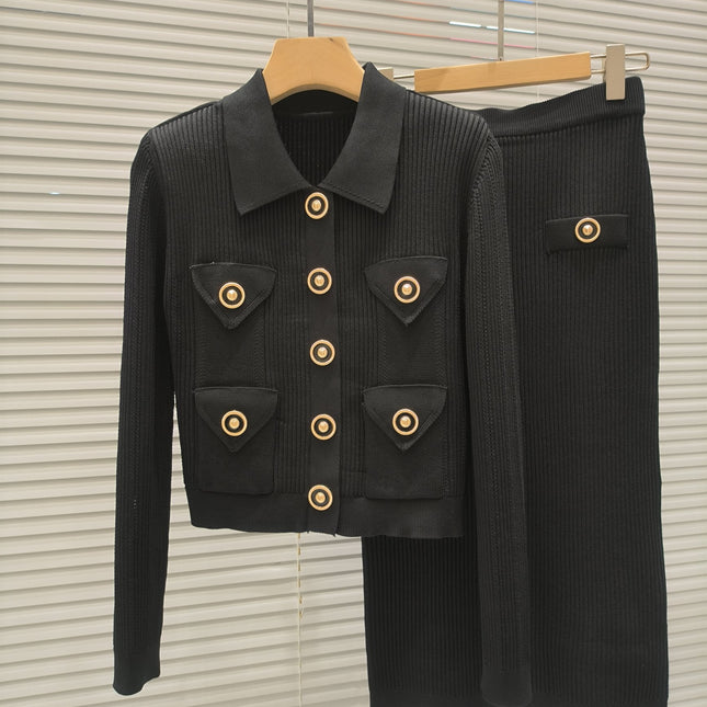 BALMAIN TOP AND SKIRT SET 25006/25007 STYLE 3