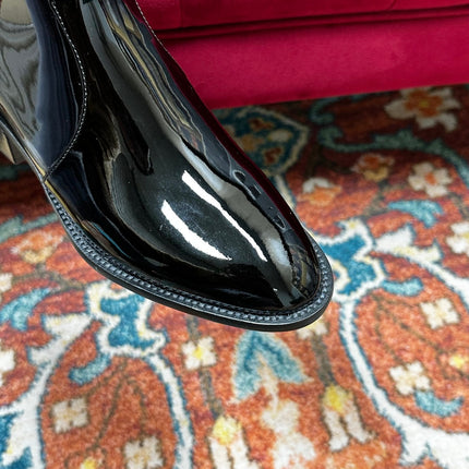 SL YVES NEW BOOTS BLACK POLISHED CALFSKIN