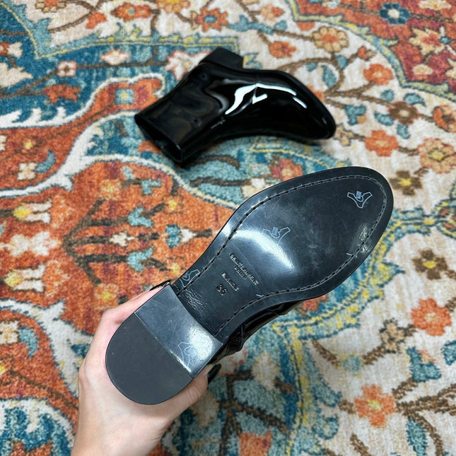 SL YVES NEW BOOTS BLACK POLISHED CALFSKIN