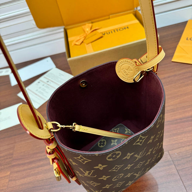 ALL IN BB BAG 18 IN BROWN MONOGRAM COATED CANVAS AND CALFSKIN