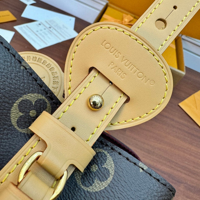 ALL IN BB BAG 18 IN BROWN MONOGRAM COATED CANVAS AND CALFSKIN