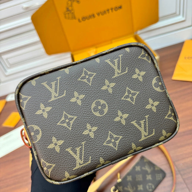 ALL IN BB BAG 18 IN BROWN MONOGRAM COATED CANVAS AND CALFSKIN
