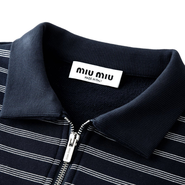 MIUMIU LONG-SLEEVE KNIT POLO STYLE 340