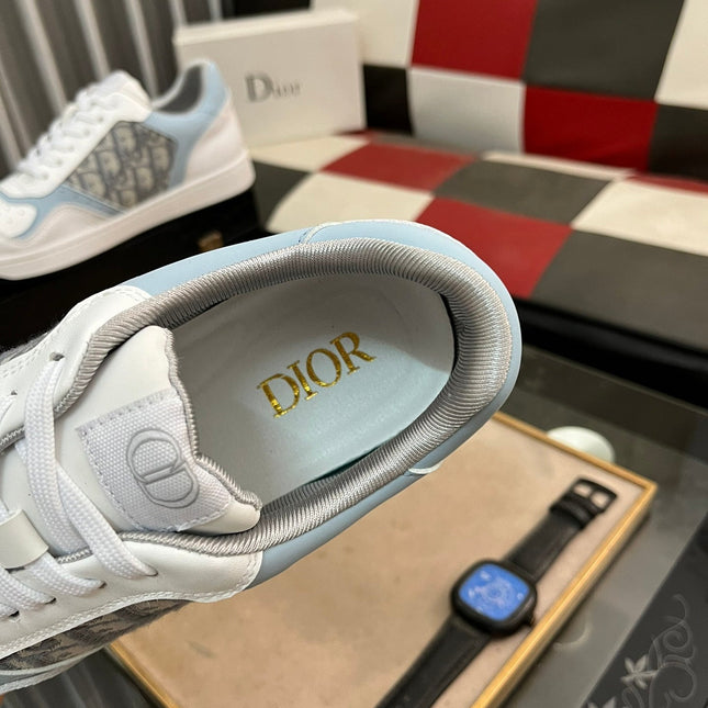 CD B27 LOW-TOP SNEAKER WHITE AND SKY CALFSKIN