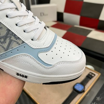 CD B27 LOW-TOP SNEAKER WHITE AND SKY CALFSKIN