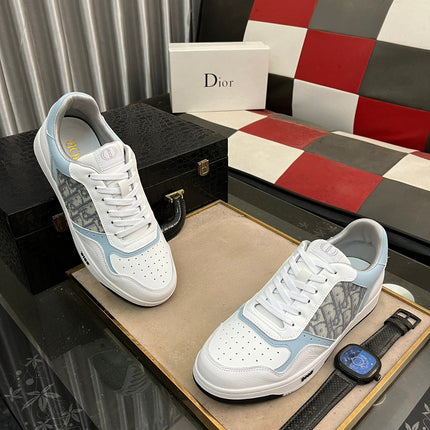 CD B27 LOW-TOP SNEAKER WHITE AND SKY CALFSKIN