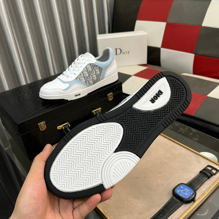 CD B27 LOW-TOP SNEAKER WHITE AND SKY CALFSKIN