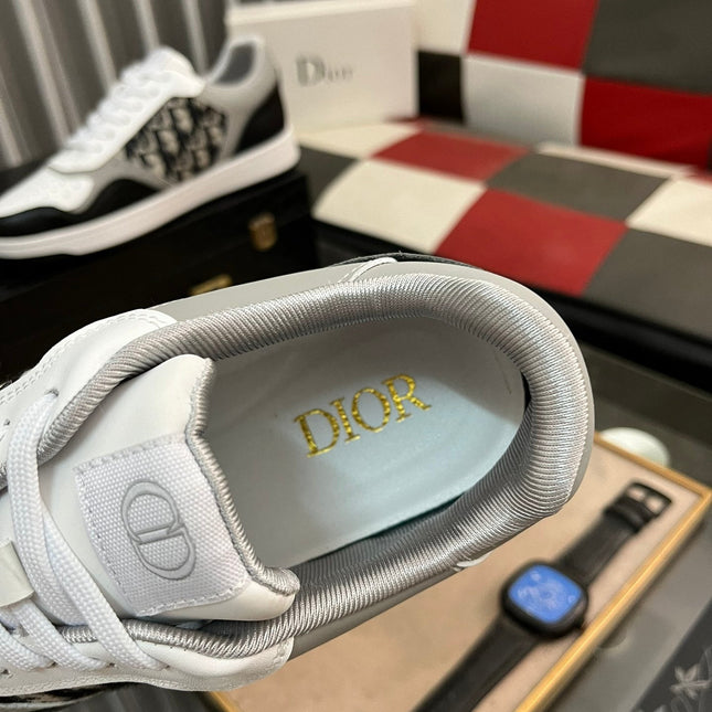 CD B27 LOW-TOP SNEAKER BLACK-WHITE-GRAY CALFSKIN