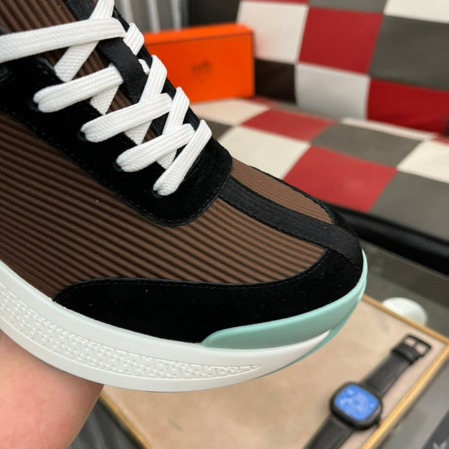 HM HUGO SNEAKER BLACK AND BROWN WEAVE