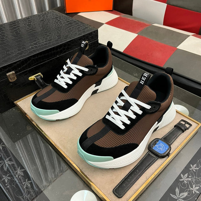 HM HUGO SNEAKER BLACK AND BROWN WEAVE