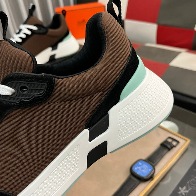 HM HUGO SNEAKER BLACK AND BROWN WEAVE