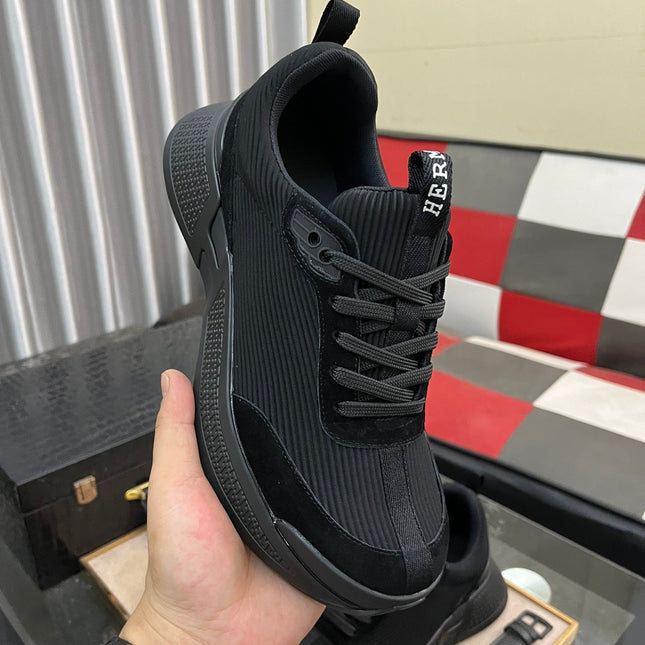 HM HUGO SNEAKER BLACK WEAVE AND SUEDE