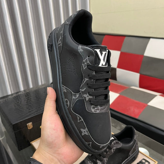 LV CLASSIC TRAINER SHOES IN BLACK CALFKSIN AND SUEDE