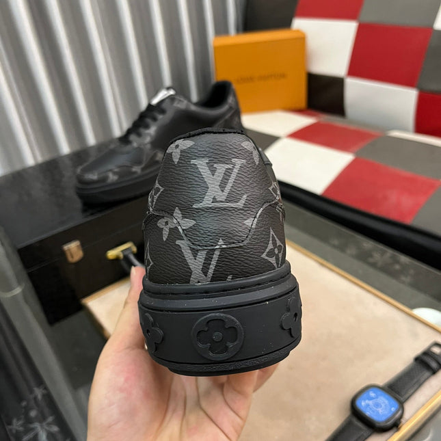 LV CLASSIC TRAINER SHOES IN BLACK CALFKSIN AND SUEDE