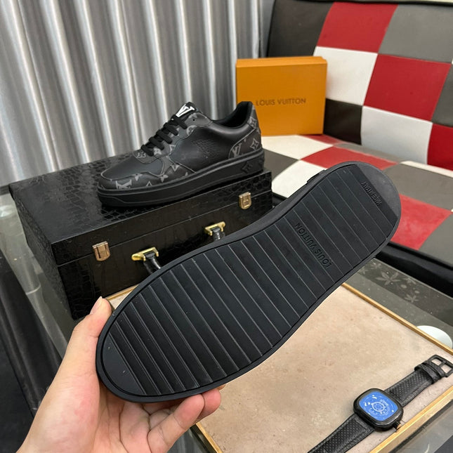 LV CLASSIC TRAINER SHOES IN BLACK CALFKSIN AND SUEDE