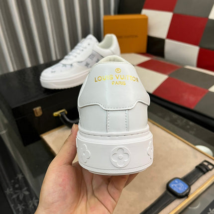 LV CLASSIC TRAINERS WHITE MESH AND CALFSKIN
