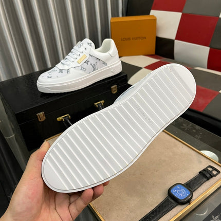 LV CLASSIC TRAINERS WHITE MESH AND CALFSKIN