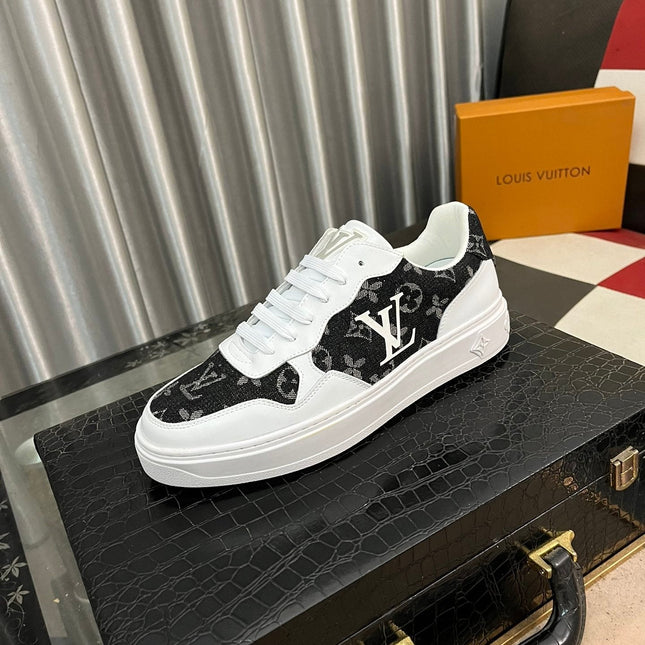 LV CLASSIC TRAINERS BLACK DENIM MIX WHITE CALFSKIN