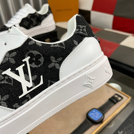LV CLASSIC TRAINERS BLACK DENIM MIX WHITE CALFSKIN