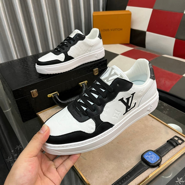 LV CLASSIC TRAINERS BLACK MIX WHITE CALFSKIN