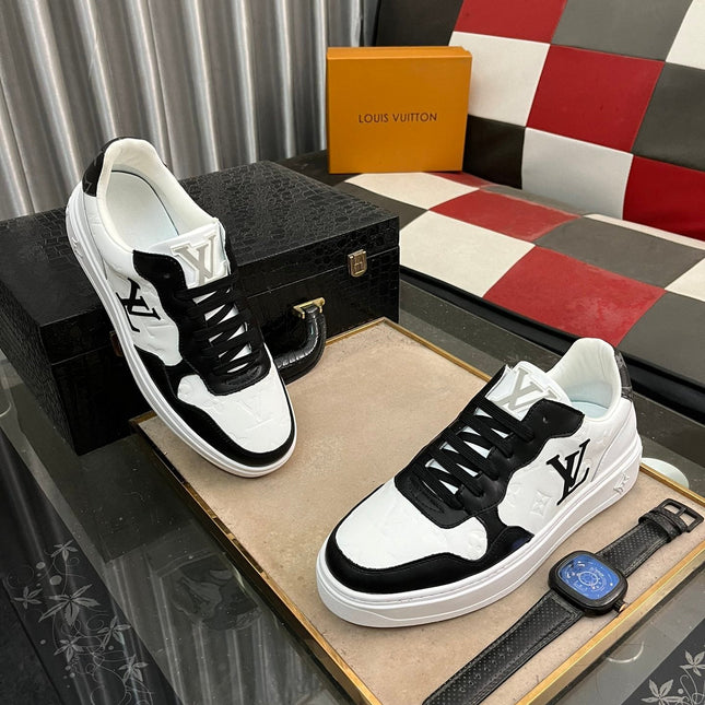 LV CLASSIC TRAINERS BLACK MIX WHITE CALFSKIN