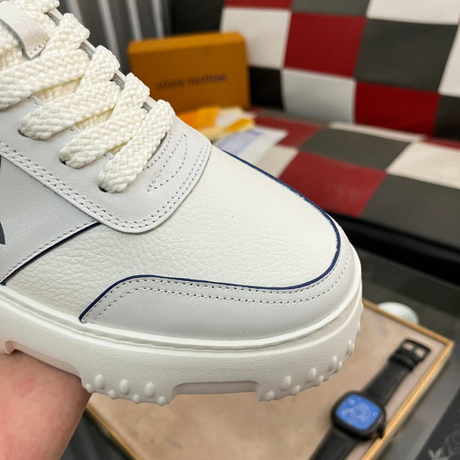 LV SNEAKER WHITE MIX GREY MONOGRAM CALFSKIN