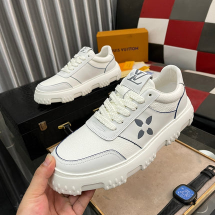 LV SNEAKER WHITE MIX GREY MONOGRAM CALFSKIN