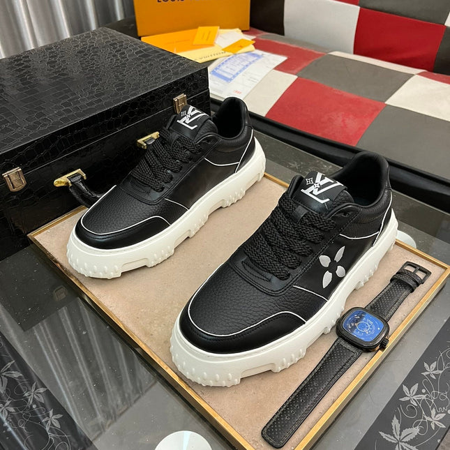 LV SNEAKER BLACK MONOGRAM CALFSKIN