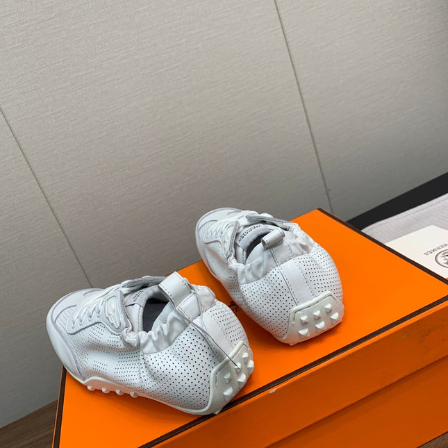 SKATEBOARD SHOES LIGHT GRAY CALFSKIN